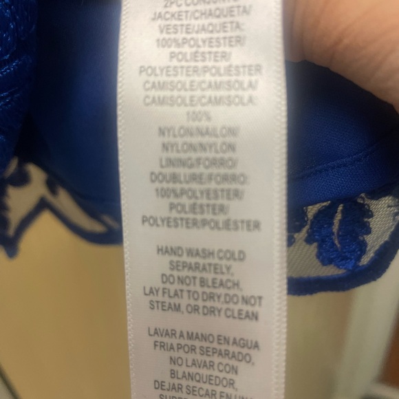 Alex Evenings Royal Blue Lace Tank - Picture 2 of 4